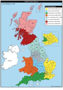 GEMCO Sales Map 2023 - GEMCO - Experts in the Garage Equipment Industry!